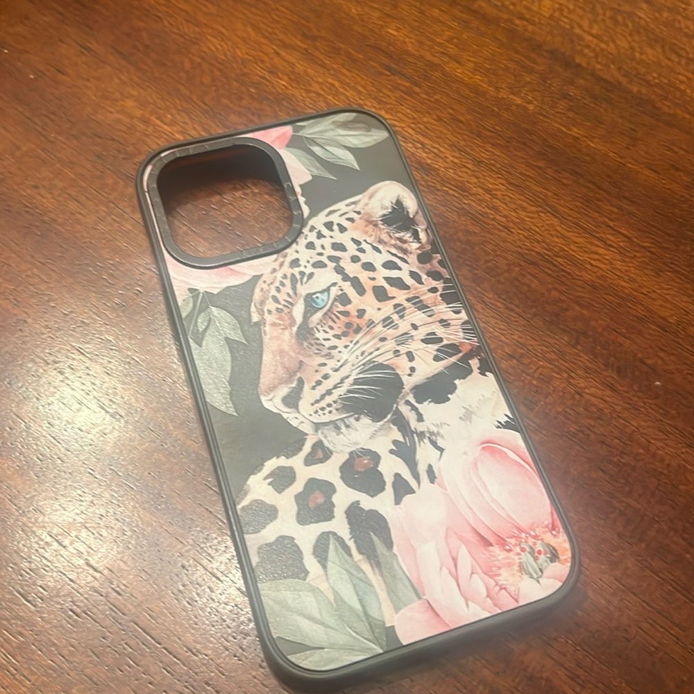 ITEM IS SOLD - iPhone 13 Pro Max mag safe leopard with peonies casetify